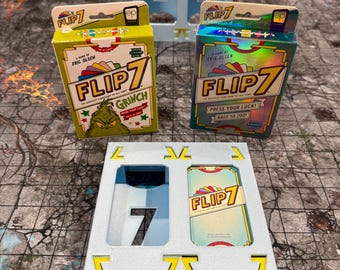 FLIP 7 card game INSERT and ORGANIZER - 2 sizes to choose from.