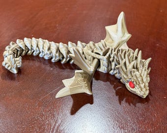 Articulating Dragon with Wings - Customizable DnD Tabletop Figure