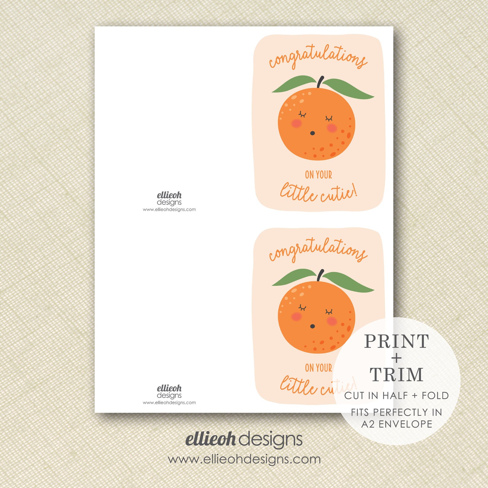 Printable New Baby Card | DIY | INSTANT DOWNLOAD | Printable Card ...
