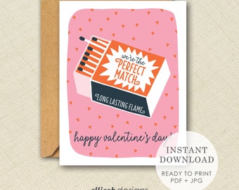 Printable Valentine's Day card | INSTANT DOWNLOAD | husband valentine card | boyfriend valentine card | print at home | digital download