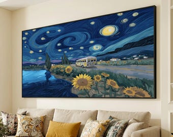 ゴッホのひまわり畑のキャンバスプリント：印象派の風景画 - Etsy 日本