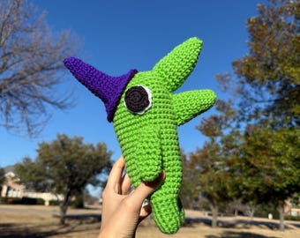 Glep Crochet Pattern - Inspired by Smiling Friends Green Wizard