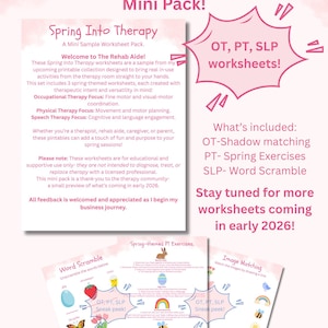 Spring Into Therapy Mini Pack