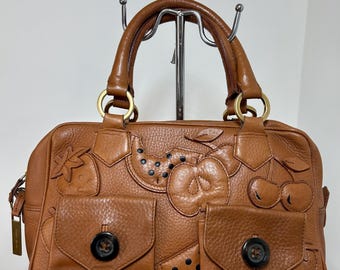 RENA LANGE vintage leather handbag, rare collector's item