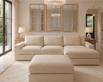 U Shape Sofa Set Luxury Couch for Living Room Modern Settee With Comfort
