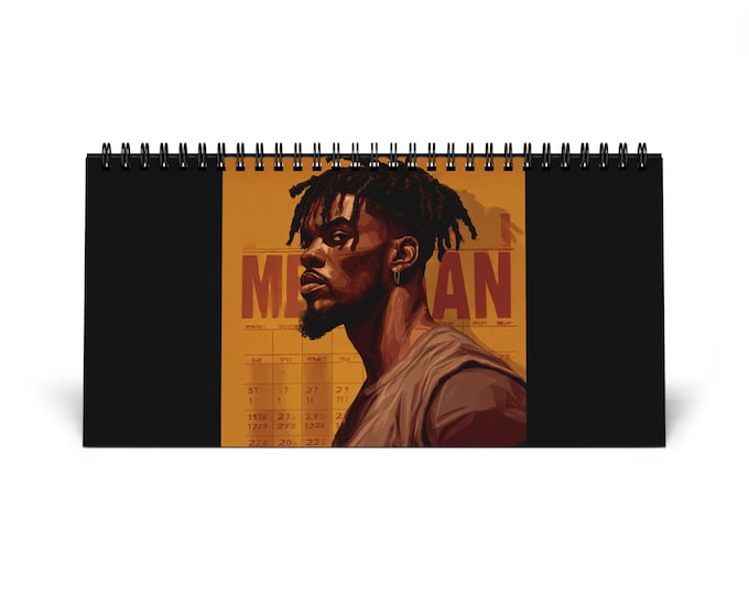 Melanated King Desktop Calendar (2026 grid)