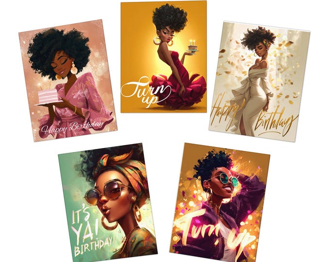 Birthday Queen Cards- 5 Pack