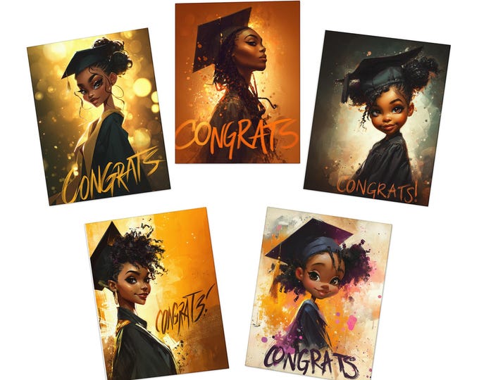 Cultured Multi-Design Graduation Cards (5-Pack)