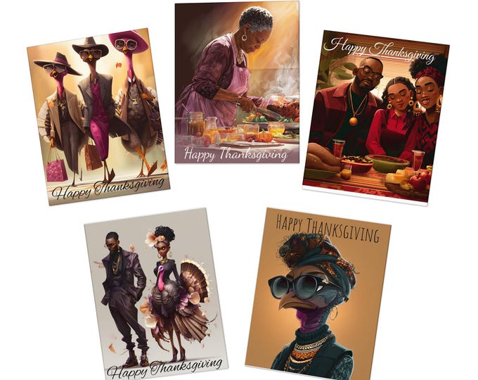 Thanksgiving Greeting Cards (5-Pack)