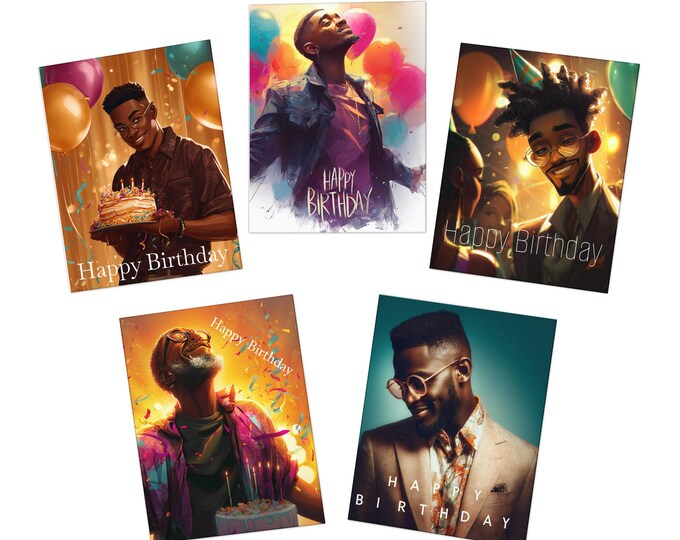 Birthday King Cards - 5-Pack