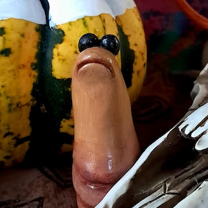 Handmade Clay Marcus the Worm, with magnet