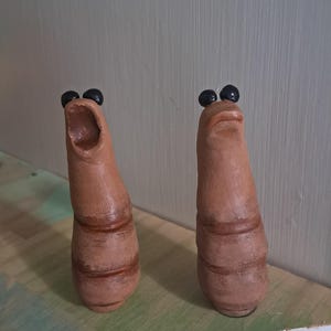 Handmade Clay Marcus the Worm, with magnet image 8