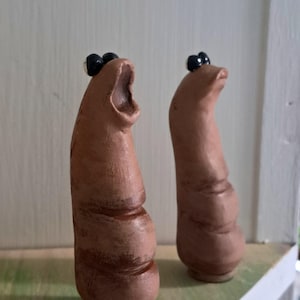 Handmade Clay Marcus the Worm, with magnet image 7