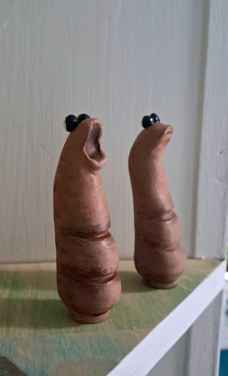Handmade Clay Marcus the Worm, with magnet image 7