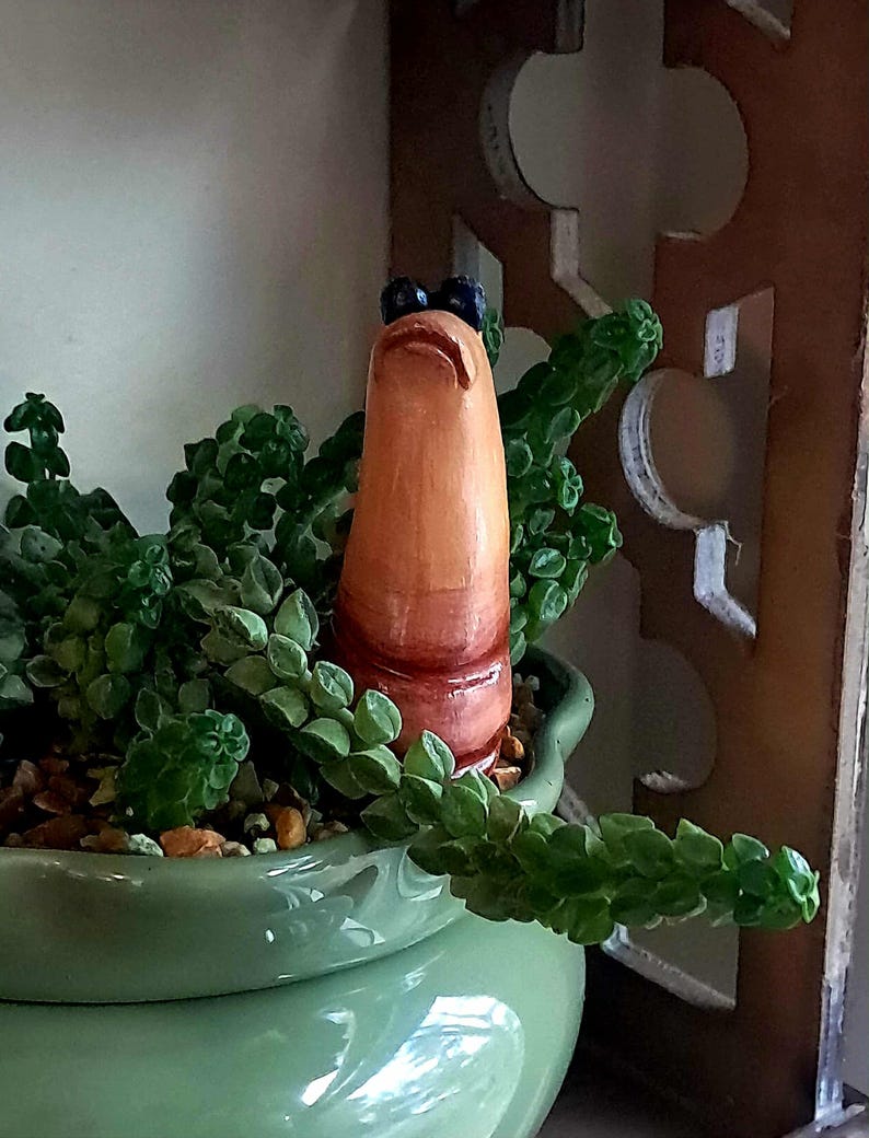 Handmade Clay Marcus the Worm, with magnet image 3