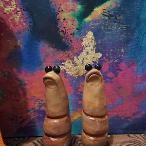 Handmade Clay Marcus the Worm, with magnet image 4