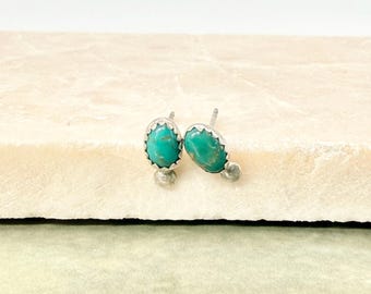 Sterling Silver Turquoise Stud Earrings