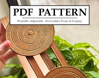 Patrón de cinturón Olruggio (Atelier de sombreros de bruja) - Patrón imprimible ajustable para cuero, espuma y cosplay (descarga digital)