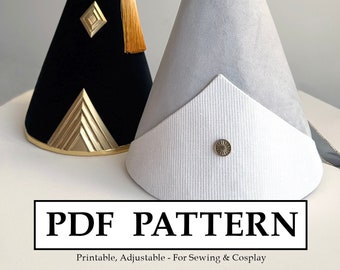 Witch Hat Atelier Pattern - Adjustable Printable Pattern for Sewing or Cosplay (Digital Download)