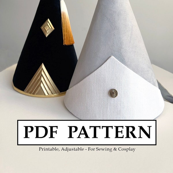 Witch Hat Atelier Pattern - Adjustable Printable Pattern for Sewing or Cosplay (Digital Download)