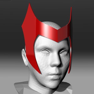 Scarlet Witch Mask CLASSIC - 3D Model for 3D Printing (Digital Download - STL)