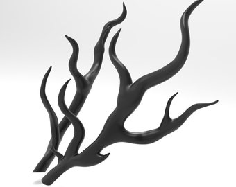 Vicar Amelia/Fantasy Antlers (3 styles) - 3D Model for 3D Printing (Digital Download - STL)