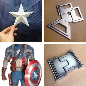 Captain America First Avenger Zubehör - 3D Modelle für den 3D Druck - (Digital Download - STL)