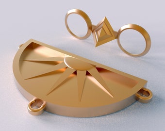 Qifrey Glasses & Medallion (WHA) - 3D Model for 3D Printing (Digital Download - STL)