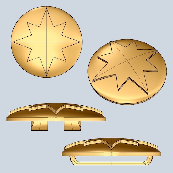Captain Marvel Belt Buckle 3D Model for 