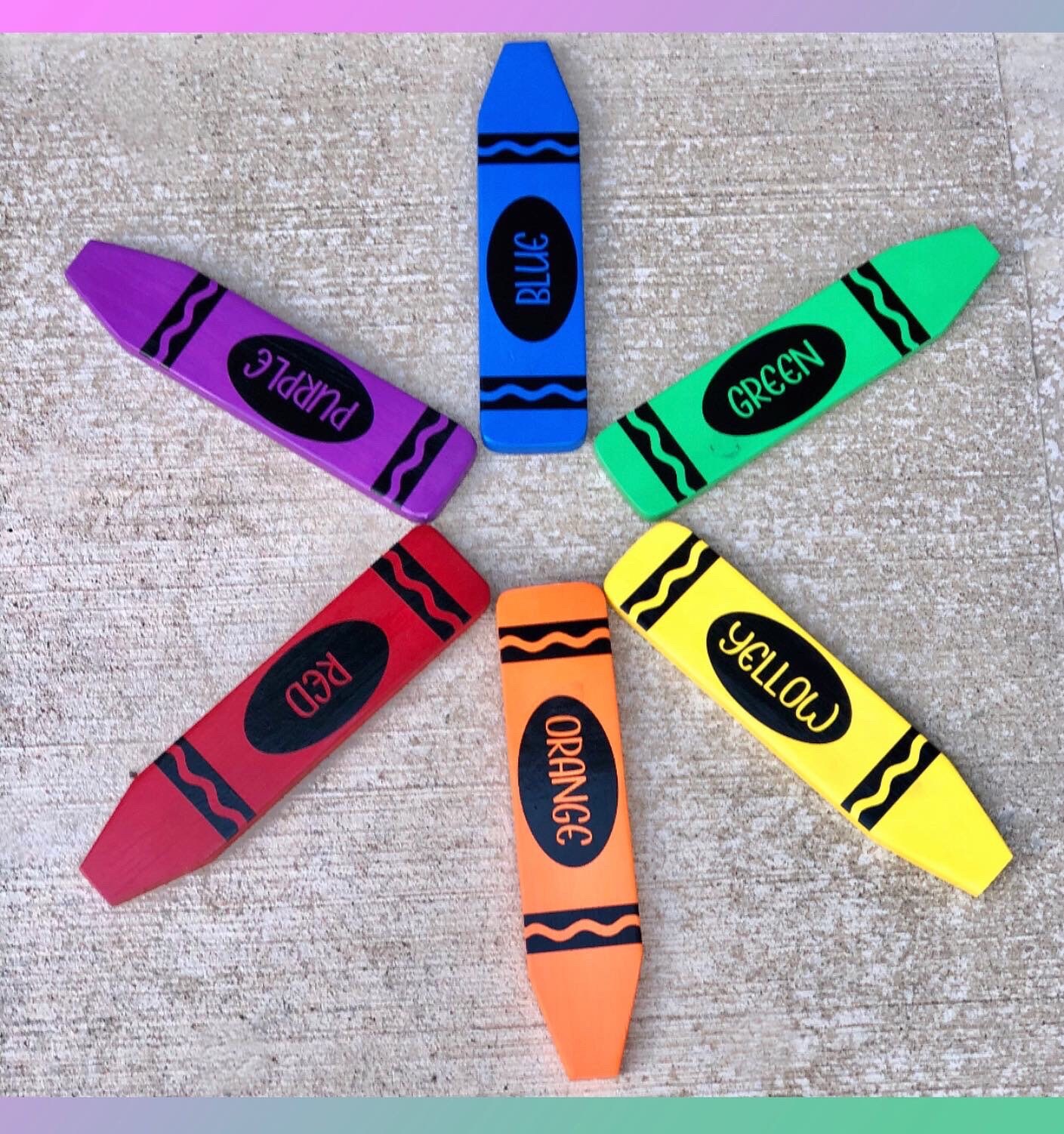 Personalized Crayon Name Sign Wooden Desk Sign Name Plate Etsy