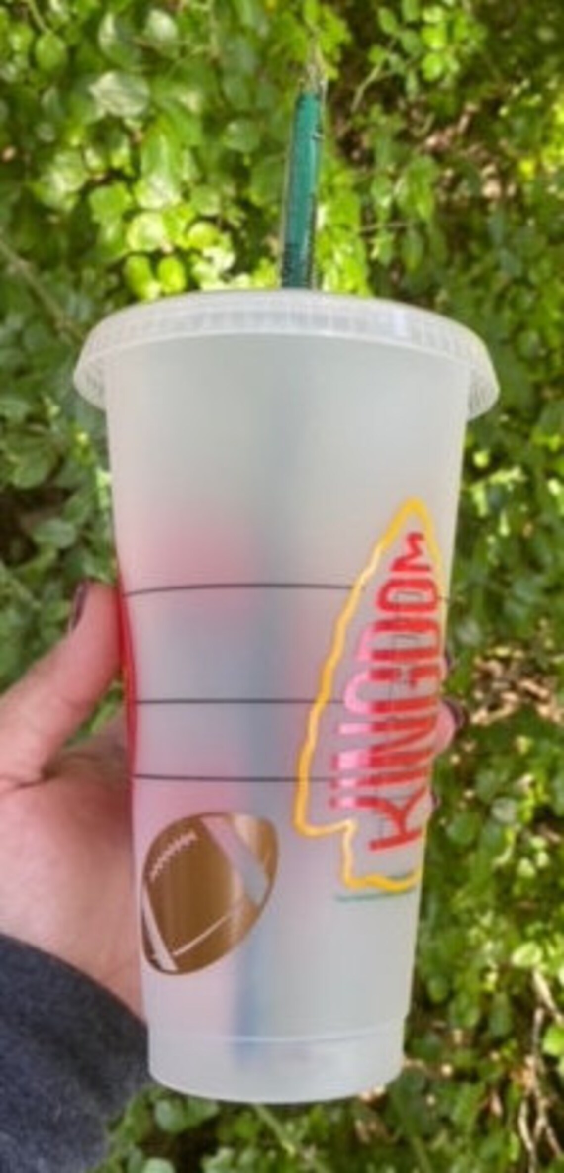 Kansas City Chiefs Starbucks Cups Reuseable Starbucks Cups Etsy