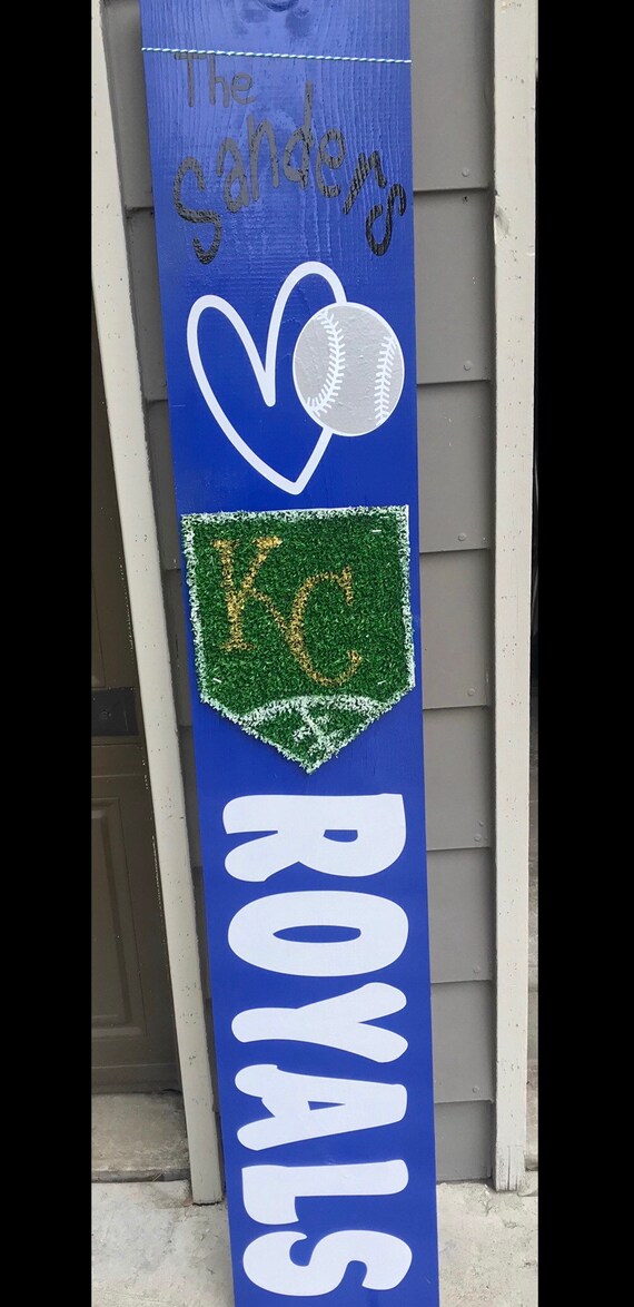 Reversible Kansas City Royals Porch Signs Leaning Sign Easy Etsy