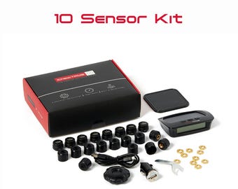 IC010 - Sistema di monitoraggio della pressione dei pneumatici iCheck Kit da 10 sensori con display multicolore