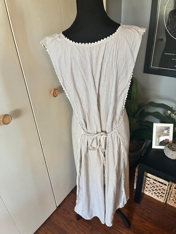 Vintage Striped Apron-Style Housedress – Cottagec… - image 4