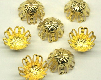 30 PCS 3 leaf Bendable Bead Cap 15mm