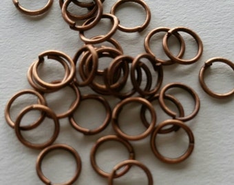 300 Antique Copper Jumprings 6mm Nickel Free unsoldered for your art or jewelry projects (BS1024)