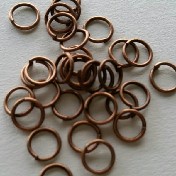 300 jumprings en cuivre antique 6mm Nickel Free nonsoldered pour vos projets d’art ou de bijoux (BS1024)