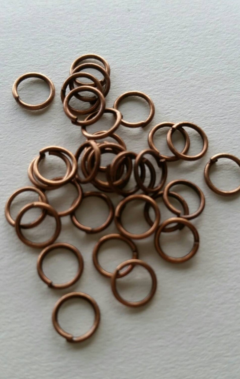 300 Antique Copper Jumprings 6mm Nickel Free unsoldered for your art or jewelry projects BS1024 image 1