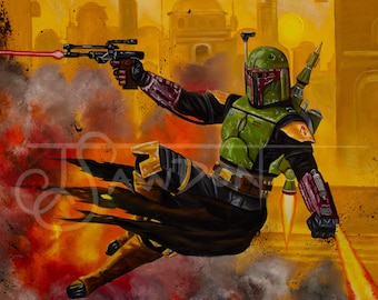 Boba | Kunstprint gemaakt van een origineel olieverfschilderij