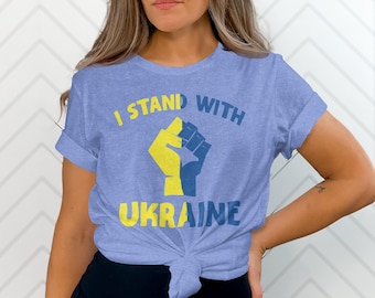 Je suis solidaire de l'Ukraine, Liberté pour l'Ukraine, Drapeau de l'Ukraine, Soutien à l'Ukraine, Fierté ukrainienne T-shirt, débardeur ou sweat-shirt unisexe