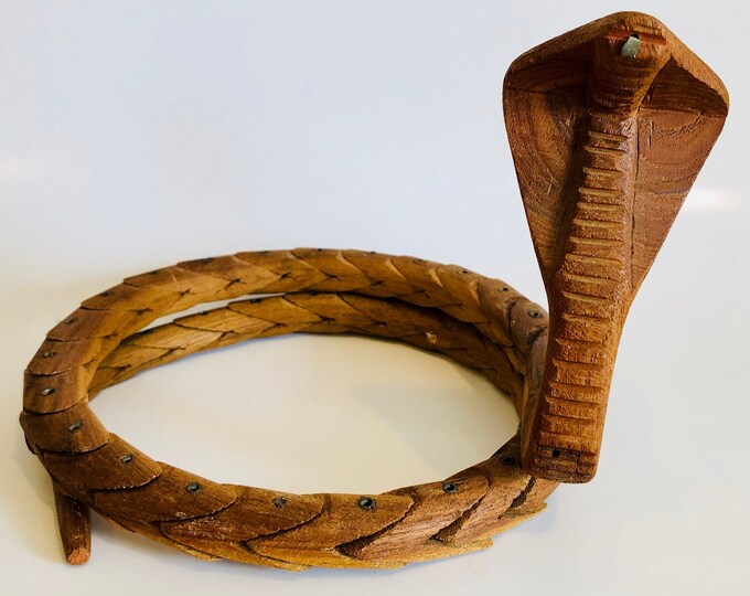 Wooden Jointed Cobra Snake Vintage Jointed Snake Toy Hand Etsy