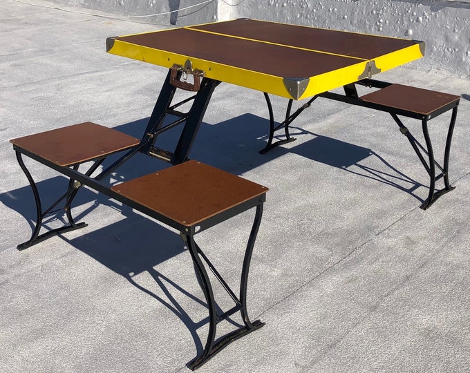 Vintage Handy Table by Milwaukee Stamping Company, Folding Picnic Table ...