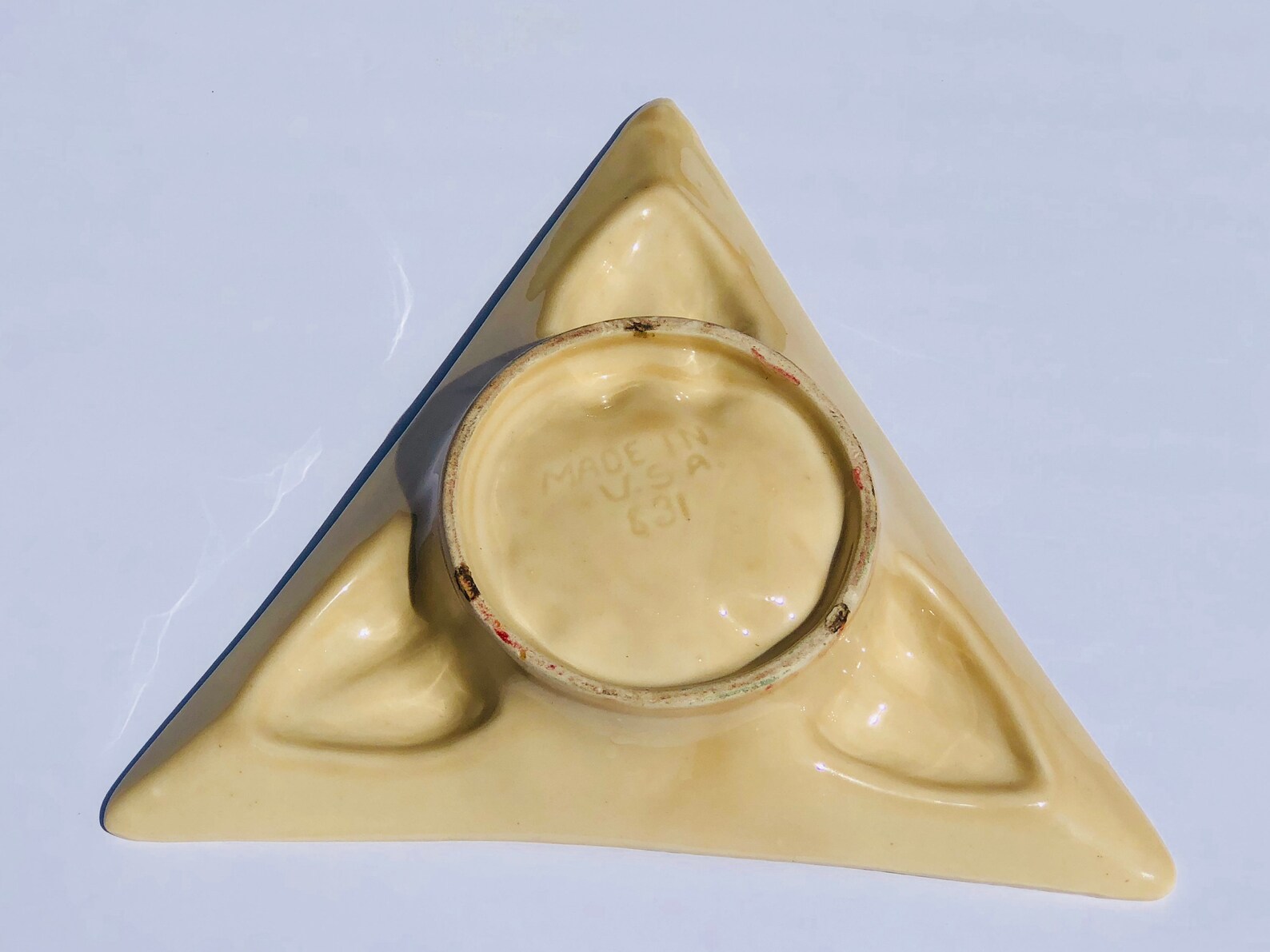 Mid Century Large Triangle Ashtray Vintage Trinket Holder Etsy