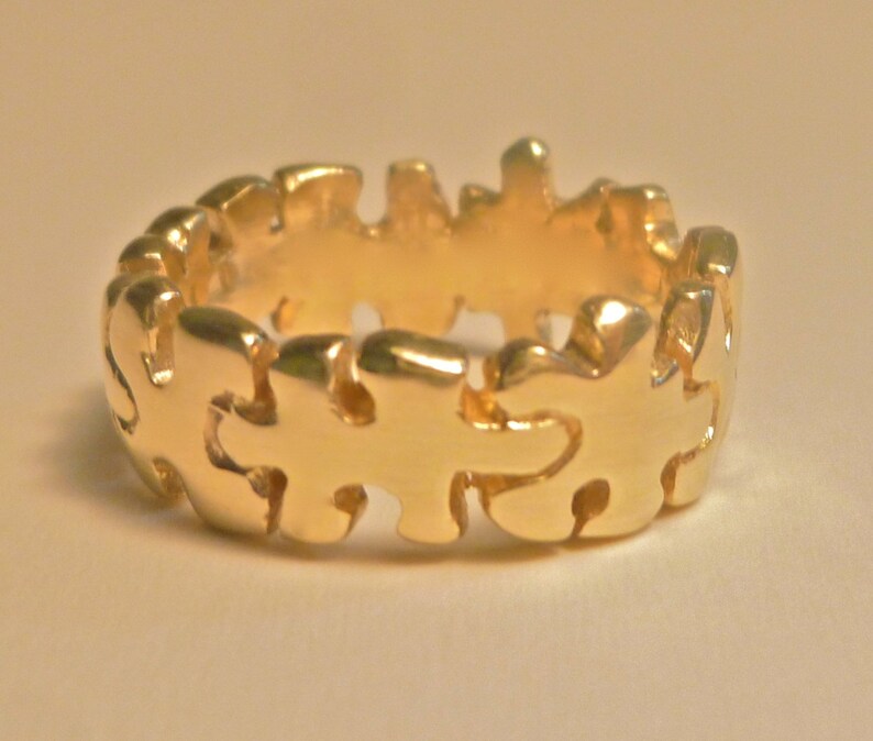 Handmade Brass Puzzle Ring Brass Jigsaw Puzzle Band Etsy
