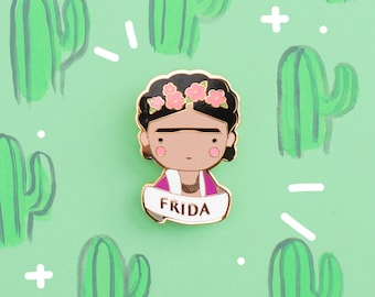 Frida Kahlo Pin - Artist Enamel Brooch Gift