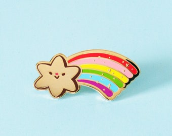 Rainbow Shooting Star Pin - Pride LGBTQ Queer - Pride Pin