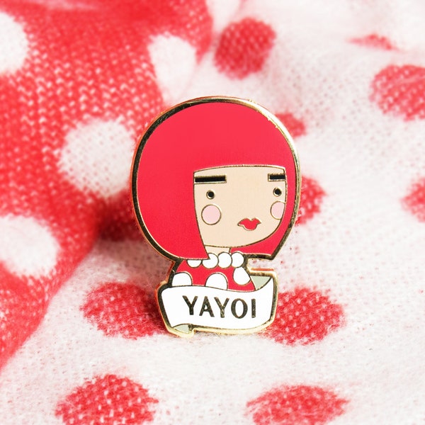 Yayoi Kusama Pin - artist gift enamel brooch Badge