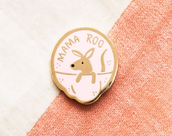 Mama Roo Enamel Pin - New Mother - Mother's day Gift - Kangaroo Joey Australian - Mom Mum - Baby Shower gift - gift for wife - mama bear pin