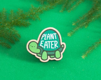 Tortoise Pin - Vegan gift - Vegetarian gift - cute animal turtle pin gift for her him - plant eater pin