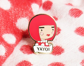 Yayoi Kusama Pin - artist gift enamel brooch Badge